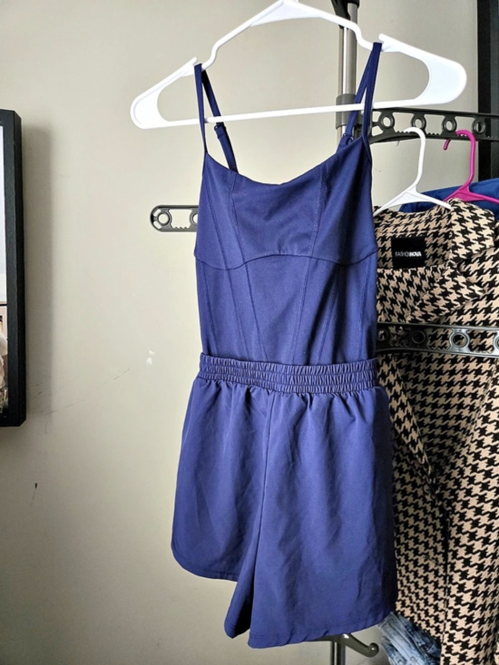 PINK Blue Athletic Romper